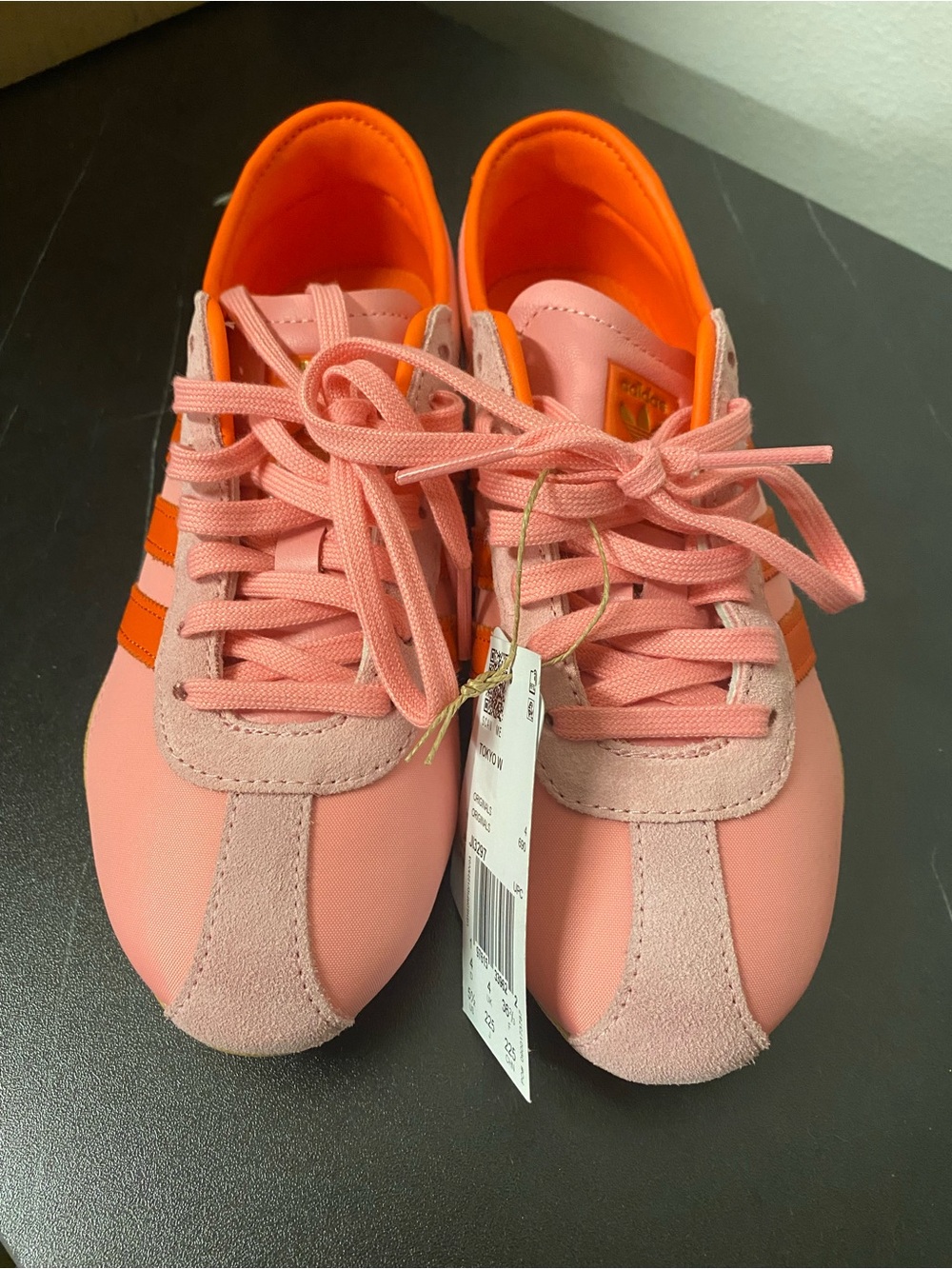 adidas Tokyo women Pink Sneakers with Orange Stripes